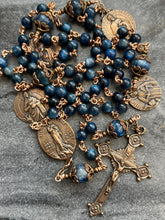 Load image into Gallery viewer, Evangelist Rosary - Bronze - Kyanite - Matthew - Mark - Luke - John Stella Maris CeCeAgnes
