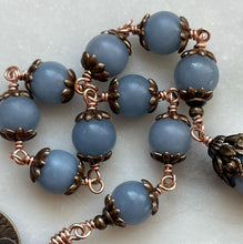 Load image into Gallery viewer, Evangelist Rosary - Bronze - Angelite - Matthew - Mark - Luke - JohnCeCeAgnes
