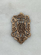 Load image into Gallery viewer, Marian Auspice Rosary Center: 469  Bronze Antique Reproduction Rosary Parts
