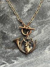 Load image into Gallery viewer, Saint Hubert Solid Bronze Necklace
