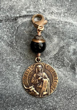 Load image into Gallery viewer, Four Evangelists Bag Charm Set: Bronze &amp; Onyx Zipper Pulls
