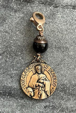 Load image into Gallery viewer, Four Evangelists Bag Charm Set: Bronze &amp; Onyx Zipper Pulls
