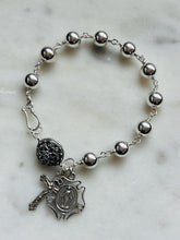 Load image into Gallery viewer, Handmade Sterling Silver Rosary Bracelet with Bali Bead
