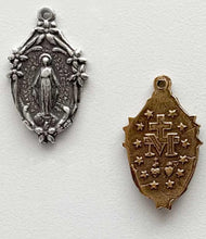 Load image into Gallery viewer, Miraculous Medal - Bronze  - Antique Reproduction 1493 CeCeAgnes Rosary Parts
