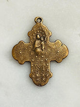 Load image into Gallery viewer, Three Way Cross - Bronze or Sterling Silver - Antique Reproduction 217 CeCeAgnes Rosary Parts
