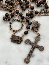 Load image into Gallery viewer, Ecce Homo - Crown of Thorns - Passion Bronze Rosary - Bronzite - CeCeAgnes

