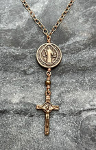 Load image into Gallery viewer, Saint Benedict Solid Bronze Necklace
