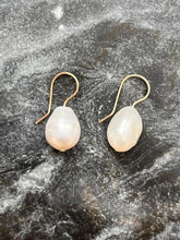 Load image into Gallery viewer, Pearl and Bronze Earrings
