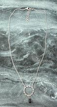 Load image into Gallery viewer, Crown of Thorns Necklace With Garnet Drop - Solid Sterling Silver or Bronze
