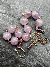 Load image into Gallery viewer, Saint Joseph Lavender Amethyst and Bronze Rosary Bracelet
