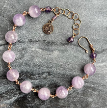 Load image into Gallery viewer, Saint Joseph Lavender Amethyst and Bronze Rosary Bracelet
