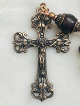 Load image into Gallery viewer, Bloodstone Pocket Rosary - Our Lady of Perpetual Help - Bronze - Single Decade Rosary CeCeAgnes
