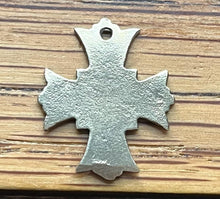 Load image into Gallery viewer, Medal - Sacred Heart - Sterling Silver - Antique Reproduction 1147 CeCeAgnes Rosary Parts
