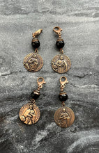 Load image into Gallery viewer, Four Evangelists Bag Charm Set: Bronze &amp; Onyx Zipper Pulls
