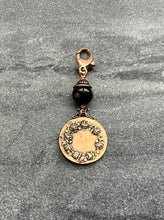 Load image into Gallery viewer, Bag Charm Saint Mark Zipper Pull - Bronze and Onyx
