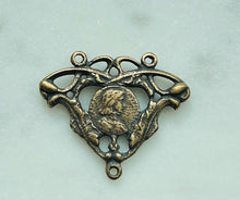 Load image into Gallery viewer, Saint Joan of Arc Rosary Centerpiece: 424 Bronze Antique Reproduction
