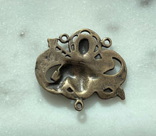 Load image into Gallery viewer, Saint Joan of Arc Rosary Centerpiece: 437 Bronze/Sterling Silver Antique Reproduction
