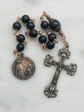 Load image into Gallery viewer, Bloodstone Pocket Rosary - Saint Daniel - Bronze - Single Decade Rosary CeCeAgnes
