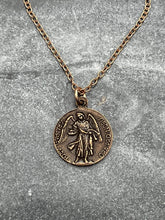 Load image into Gallery viewer, Saint John &amp; Raphael Solid Bronze Medal Necklace
