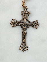 Load image into Gallery viewer, Blue Tiger Eye Pocket Rosary: Saint Paul, Stella Maris, Bronze Tenner
