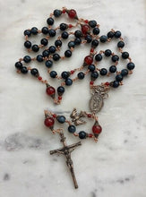 Load image into Gallery viewer, Our Lady Undoer of Knots Rosary - Bronze, Blue Tiger Eye and Carnelian CeCeAgnes
