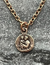 Load image into Gallery viewer, TINY Saint Anthony of Padua Necklace - Very Small Dainty Little Catholic - CeCeAgnes
