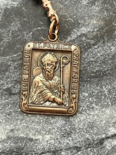 Load image into Gallery viewer, Saint Patrick Irish Tenner - Penal Crucifix - Bronze and leather - Pocket Rosary
