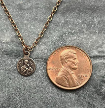 Load image into Gallery viewer, TINY Our Lady of Perpetual Help Necklace - Very Small Dainty Little Catholic - CeCeAgnes
