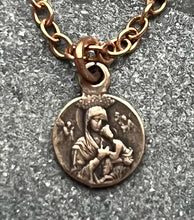 Load image into Gallery viewer, TINY Our Lady of Perpetual Help Necklace - Very Small Dainty Little Catholic - CeCeAgnes
