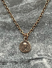 Load image into Gallery viewer, TINY Mater Dolorosa - Virgin Mary - Necklace - Very Small Dainty Little Catholic - CeCeAgnes
