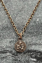Load image into Gallery viewer, TINY Saint Joseph Necklace - Very Small Dainty Little Catholic - CeCeAgnes
