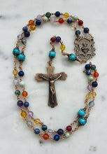 Load image into Gallery viewer, Southwest Rosary - Turquoise Gemstone - Bronze Wire-Wrapped

