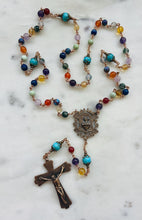 Load image into Gallery viewer, Southwest Rosary - Turquoise Gemstone - Bronze Wire-Wrapped
