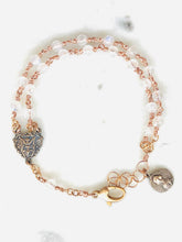 Load image into Gallery viewer, Moonstone and Bronze Rosary Bracelet - Virgin Mary
