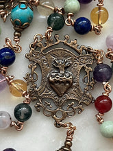 Load image into Gallery viewer, Southwest Rosary - Turquoise Gemstone - Bronze Wire-Wrapped
