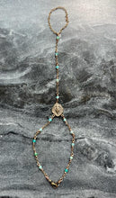 Load image into Gallery viewer, Bronze and Amazonite Rosary Hand Chain Bracelet
