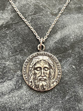 Load image into Gallery viewer, Sterling Silver Holy Face of Jesus Necklace
