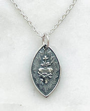 Load image into Gallery viewer, Sterling Silver Sacred Heart Necklace
