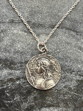 Load image into Gallery viewer, Sterling Silver Saint Joan of Arc Necklace
