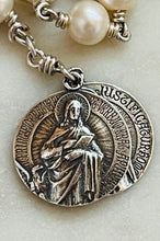 Load image into Gallery viewer, Freshwater Pearl Single Decade Rosary: Sterling Silver, Kyanite
