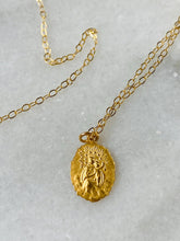 Load image into Gallery viewer, 14k Gold Sacred Heart of Jesus Necklace: Solid Gold Catholic Medal

