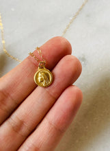 Load image into Gallery viewer, 14k Gold Our Lady of Lourdes Catholic Necklace: Solid Gold Medal
