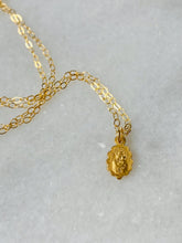 Load image into Gallery viewer, 14k Gold Sacred Heart Necklace: Solid Gold Catholic Pendant
