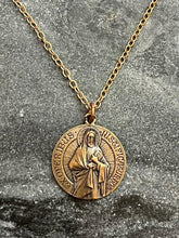 Load image into Gallery viewer, Saint James the Apostle Solid Bronze Necklace
