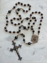 Load image into Gallery viewer, Sacred Heart Rosary - Garnet and Bronze CeCeAgnes
