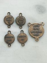 Load image into Gallery viewer, Saint Francis Rosary Centerpiece &amp; Links - 990 Bronze or Sterling Silver Rosary Parts
