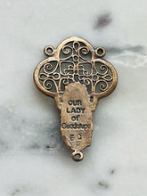 Load image into Gallery viewer, Our Lady of Guadalupe Rosary Center - 502 Bronze or Sterling Silver - Antique Reproduction
