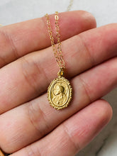 Load image into Gallery viewer, 14k Gold Sacred Heart of Jesus Necklace: Solid Gold Catholic Medal
