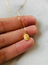 Load image into Gallery viewer, 14k Gold Sacred Heart Necklace: Solid Gold Catholic Pendant
