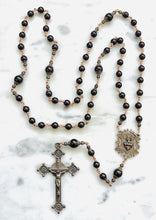Load image into Gallery viewer, Sacred Heart Rosary - Garnet and Bronze CeCeAgnes

